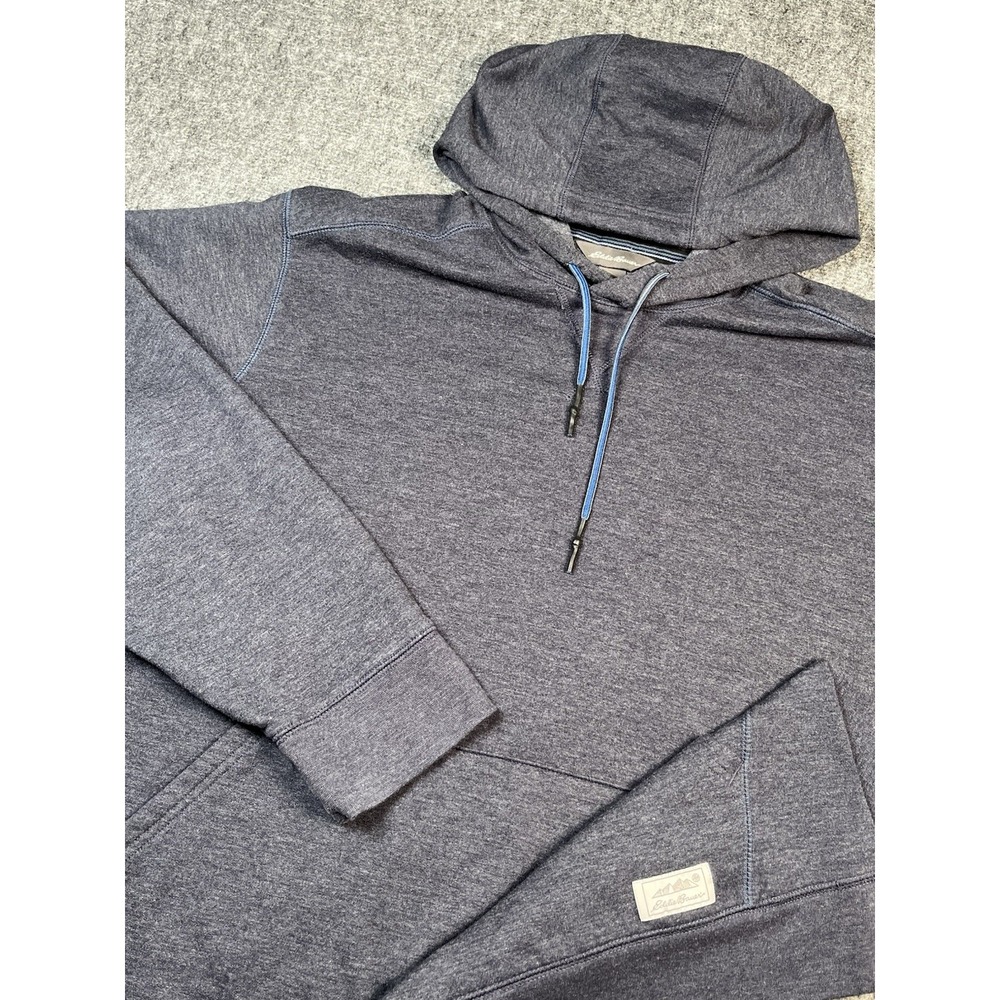 Eddie Bauer Men XL Everyday Fleece Pullover Hoodie, Color Blue Super Soft New